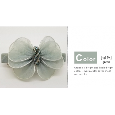 Butterfly Flower Spring Hairpin Gauze And Crystal Hairpin For Girls